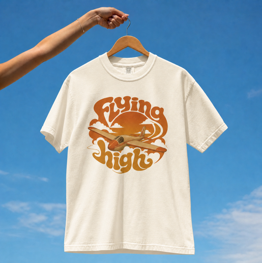 Flying High Retro Plane | Multiple Colors